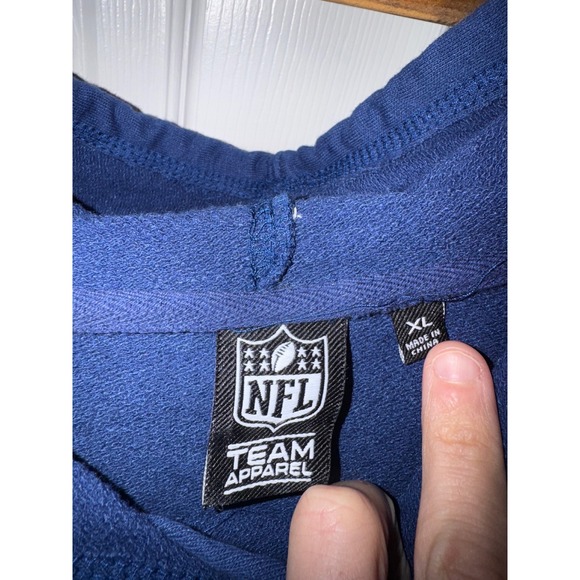 New York Giants Womens Football Hoodie Dress Size XL Navy Red NFL Team Apparel - Picture 2 of 3